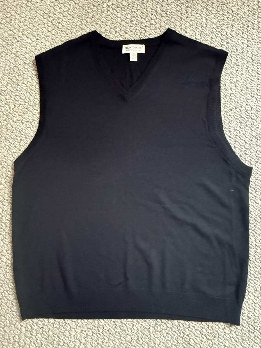Pronto Uomo Black V-Neck Tank Top